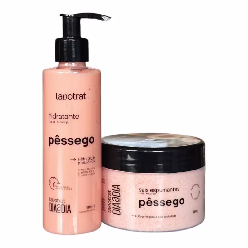 Kit Labotrat Dia a Dia Pêssego - Hidratante 190ml + Sais Espumantes 280g