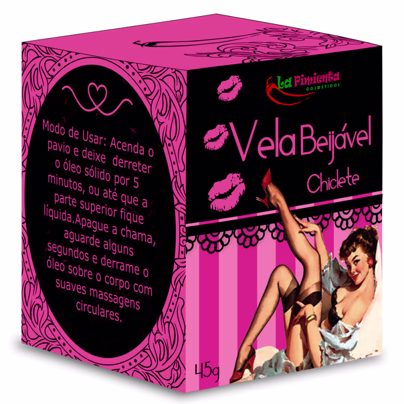 Vela Beijável Sabor Chiclete HOT (Excita e Aquece) - 45g La Pimienta