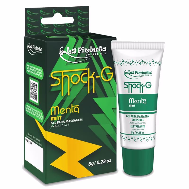 Vibrador líquido INTENSO Shock-G Excita Esquenta e Vibra - Menta - La Pimienta 8g