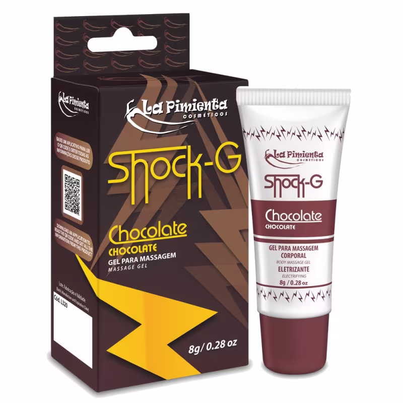 Vibrador Líquido Shock-G Chocolate - La Pimienta - 8g Excita Esquenta e Vibra