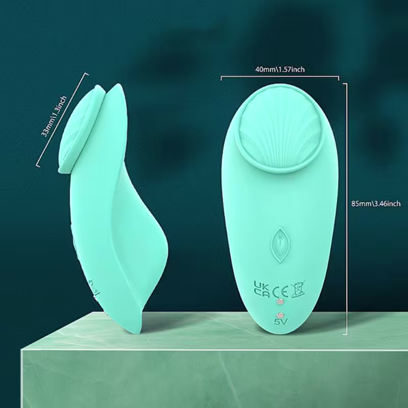 Leaf S-Hande Calcinha Vibratória com Controle Remoto 9 Intensidades 8,5cm x 3,8cm em Silicone Recarregável