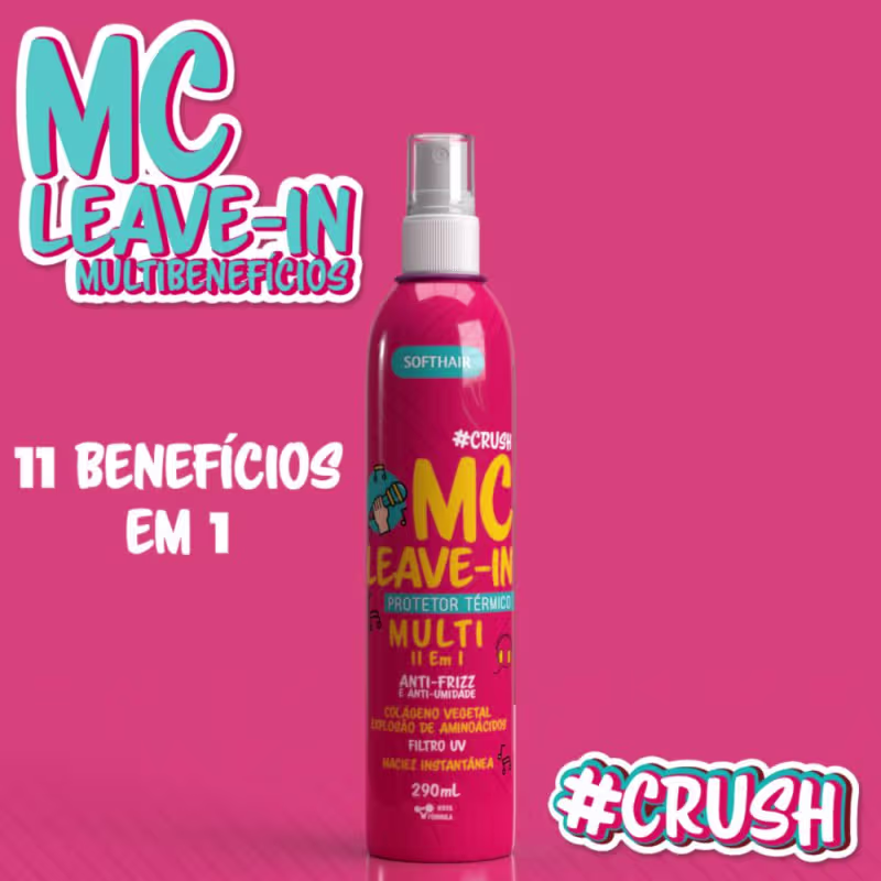 2 Leavein Protetor Termico Anti Umidade Spray Softhair Multi