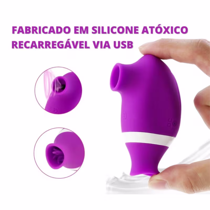 Sugador de Clitóris Sexy Import Sensevibe Lick Roxo, 1 produto.