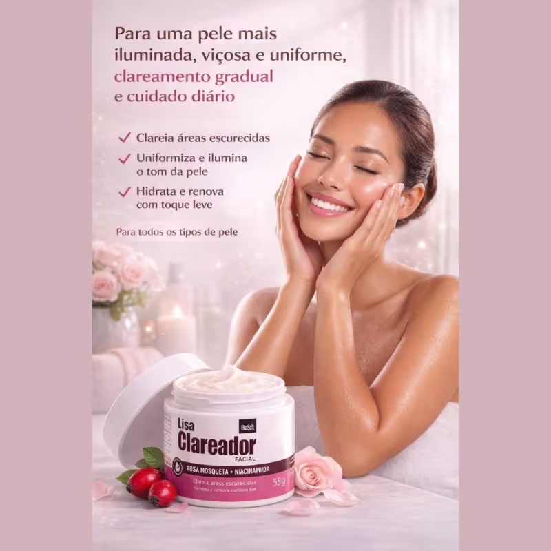 Creme Clareador Manchas Rosto Corpo Axila Virilha Bio Soft