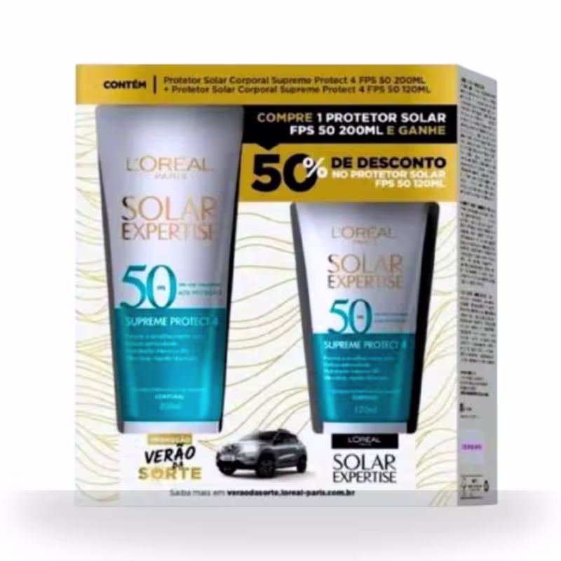 Kit Protetor Solar L'ORÉAL Expertise 200ml+120ml FPS50