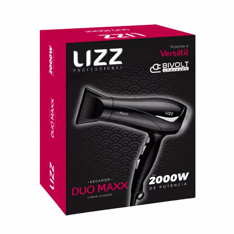 Secador Lizz Duo Maxx Bivolt Preto 2000W