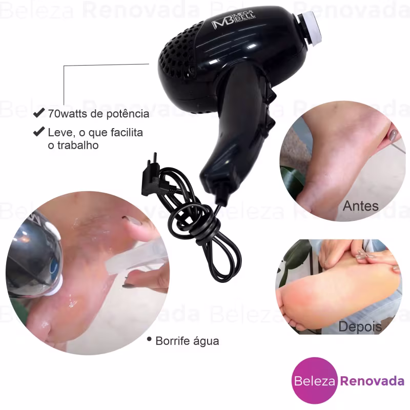 Pedicuro Lixa Elétrica Esfoliador Pés Profissional + 12 Lixa