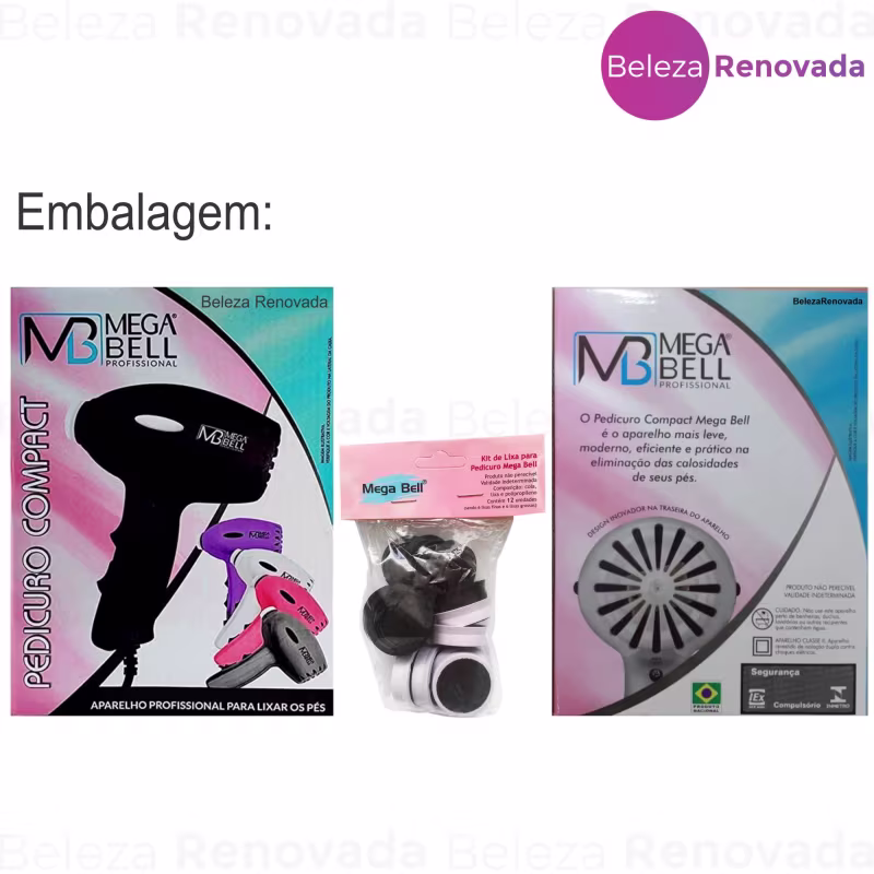 Pedicuro Lixa Elétrica Esfoliador Pés Profissional + 12 Lixa
