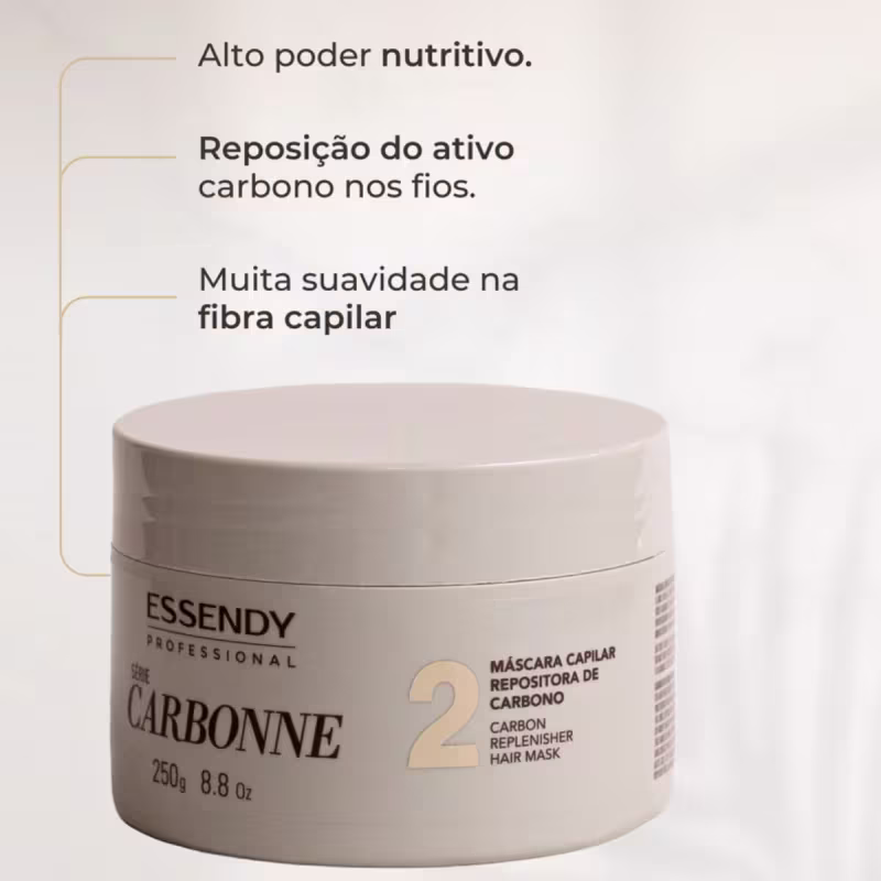 Máscara Repositoria de Carbono 250mL Nutrição Intensa - Carbonne Essendy