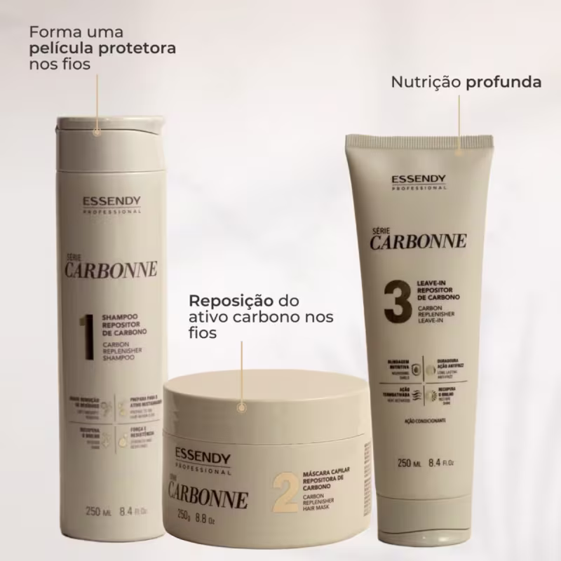 Máscara Repositoria de Carbono 250mL Nutrição Intensa - Carbonne Essendy