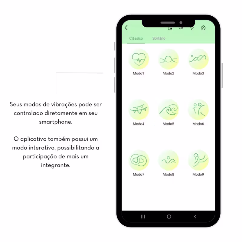 Vibrador de Calcinha com APP 9 Modos de Vibração e Relevos Estimuladores