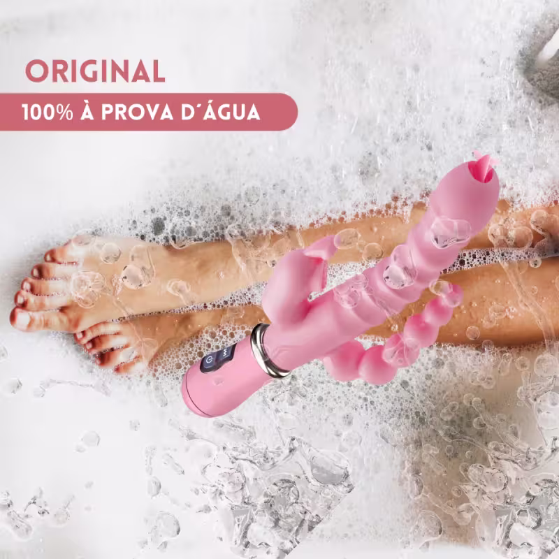 Vibrador 3 em 1 Feminino Recarregável – Estímulo Clitoriano, Anal e Ponto G