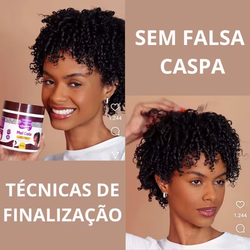 Definir Cachos Ativador Teia + Gelatina Mel Cola Soft Hair