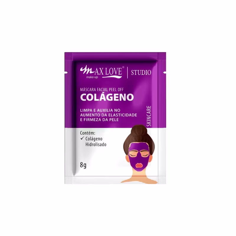 Max Love Peel Off Colágeno Máscara Facial Limpa e Firma Pele