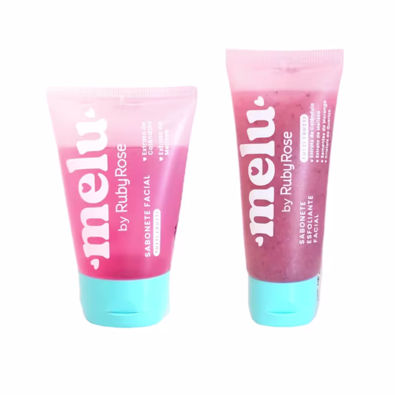 Kit Sabonete Facial + Sabonete esfoliante Melu by Ruby Rose Cor:2 - TUTTI FRUTTI