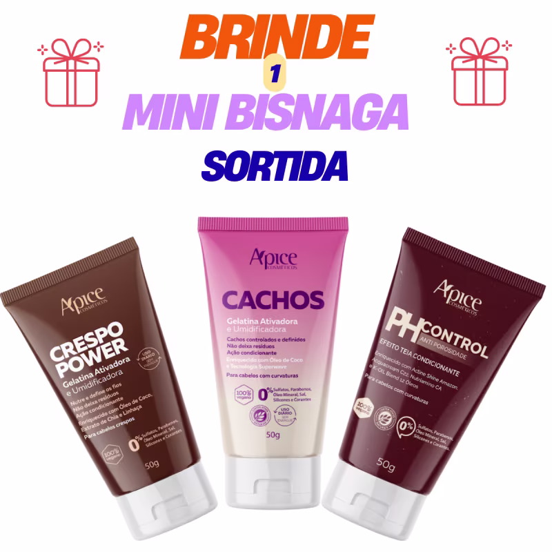 Kit Apice África Baobá Shampoo + Condicionador + Creme 1l