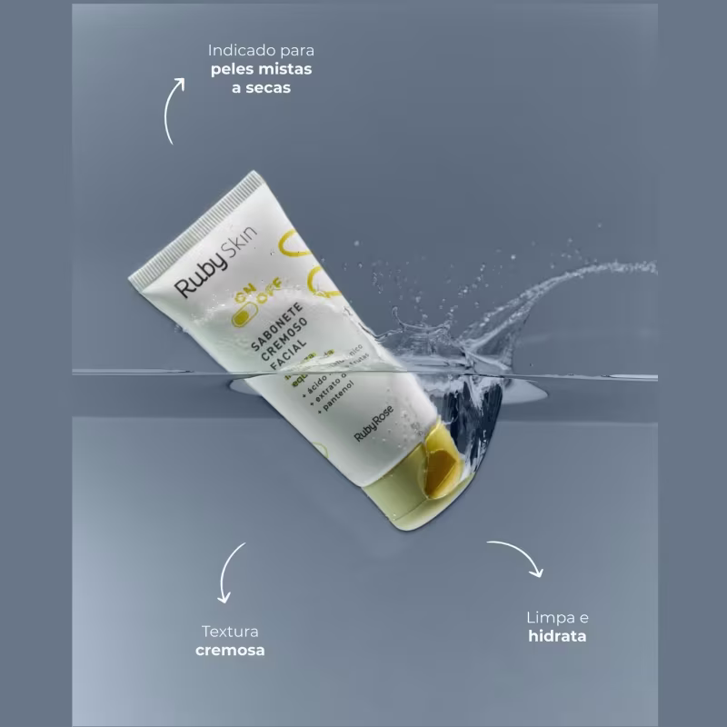 Kit 2 Itens On Off Ruby Rose Skin Peeling Gel facial + Sabonete Cremoso Facial