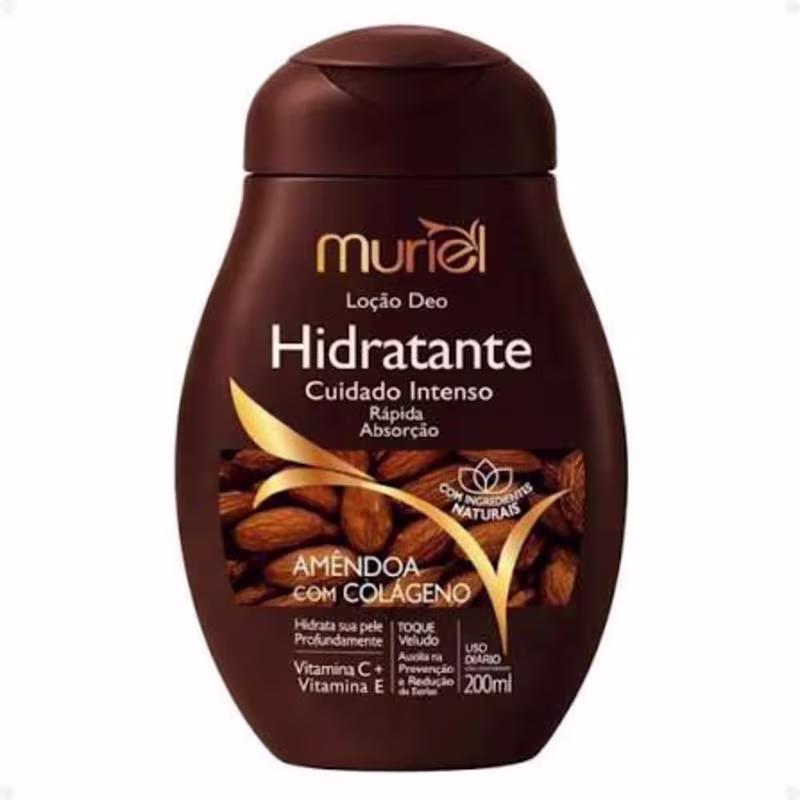 MURIEL LOÇÃO DEO HIDRATANTE CUIDADO INTENSO 200ML TIPO:AMENDOA COM AVELÃ