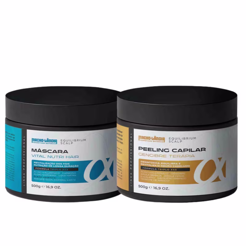 Kit Macho-Lândia Peeling Capilar Gengibre Terapia + Máscara Vital Nutri Hair