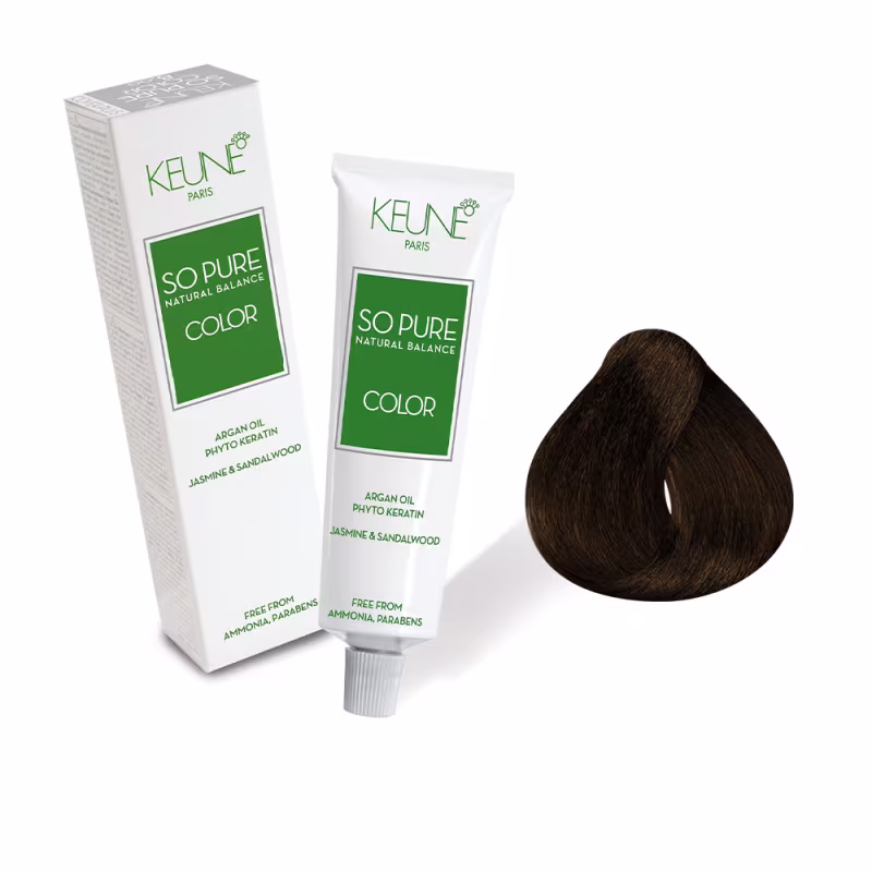 Kit Keune So Pure Color 5 Castanho Claro - Coloração Permanente (3 Unidades)