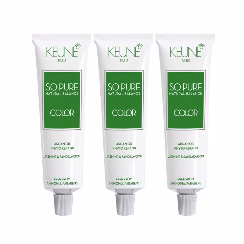Kit Keune So Pure Color 5 Castanho Claro - Coloração Permanente (3 Unidades)