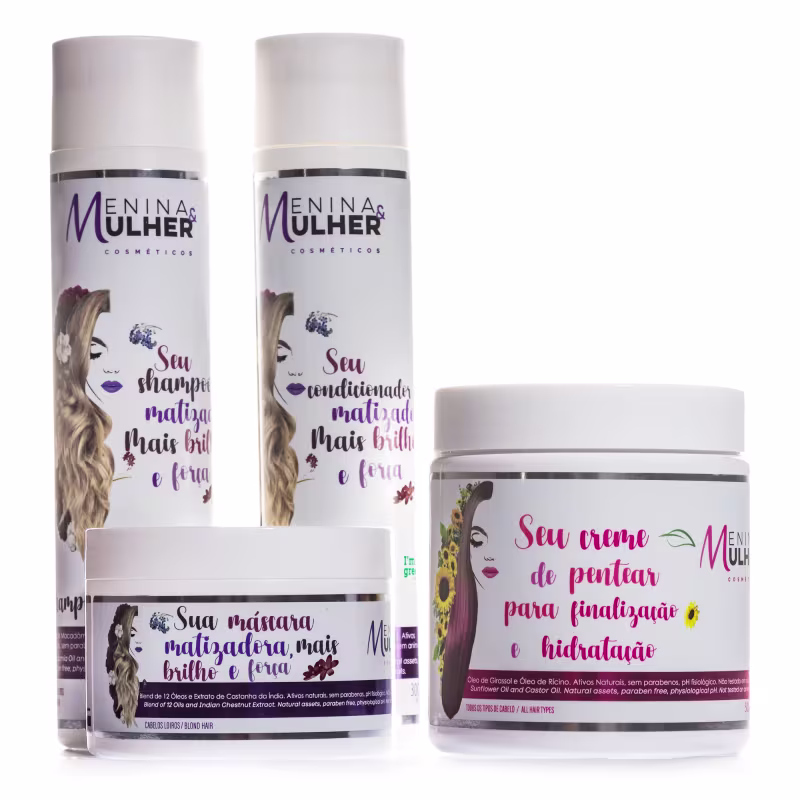 Kit Menina & Mulher Matizador Finalizador (4 Produtos)