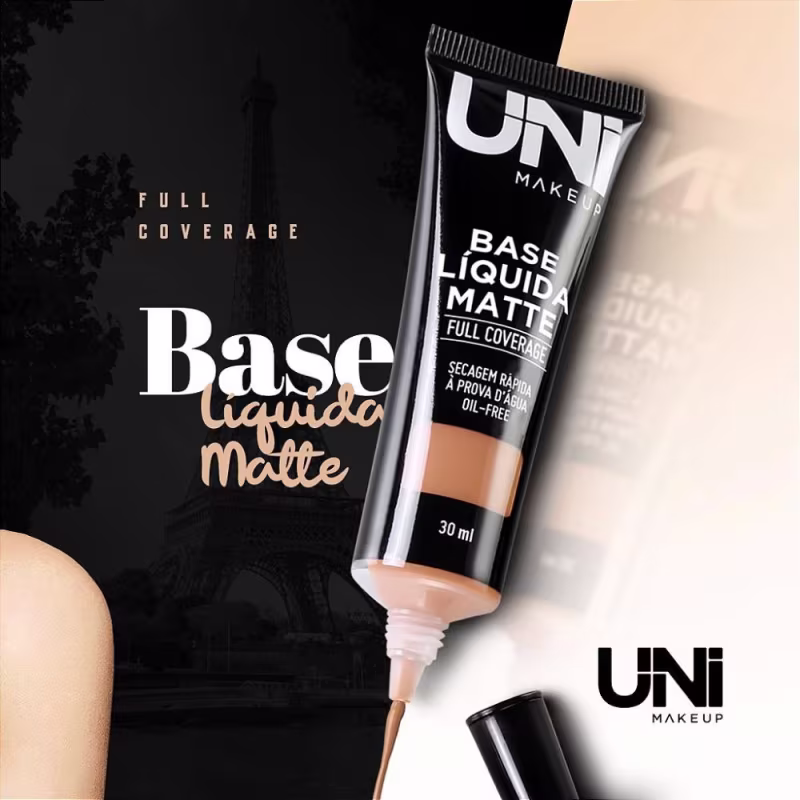 Uni Makeup Base Líquida Matte Full Coverage C04 30ml