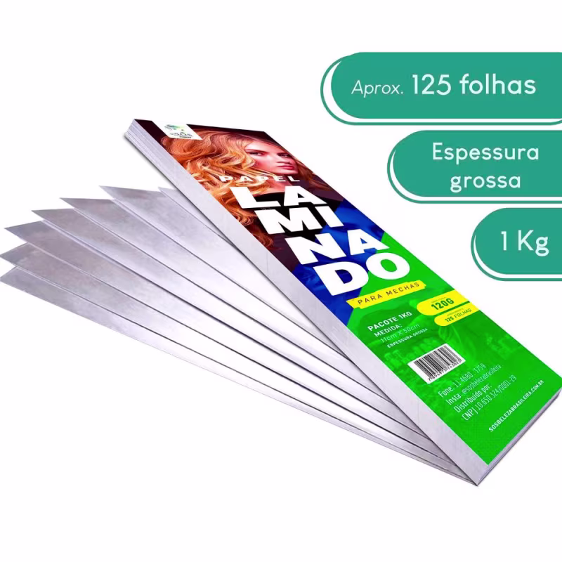 S.O.S. Beleza Brasileira Gramatura Grossa 11x50cm - Papel Laminado para Mechas 1kg