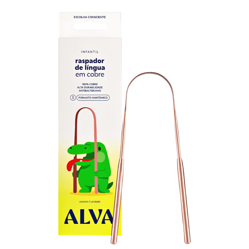 Alva Infantil Cobre - Raspador de Língua
