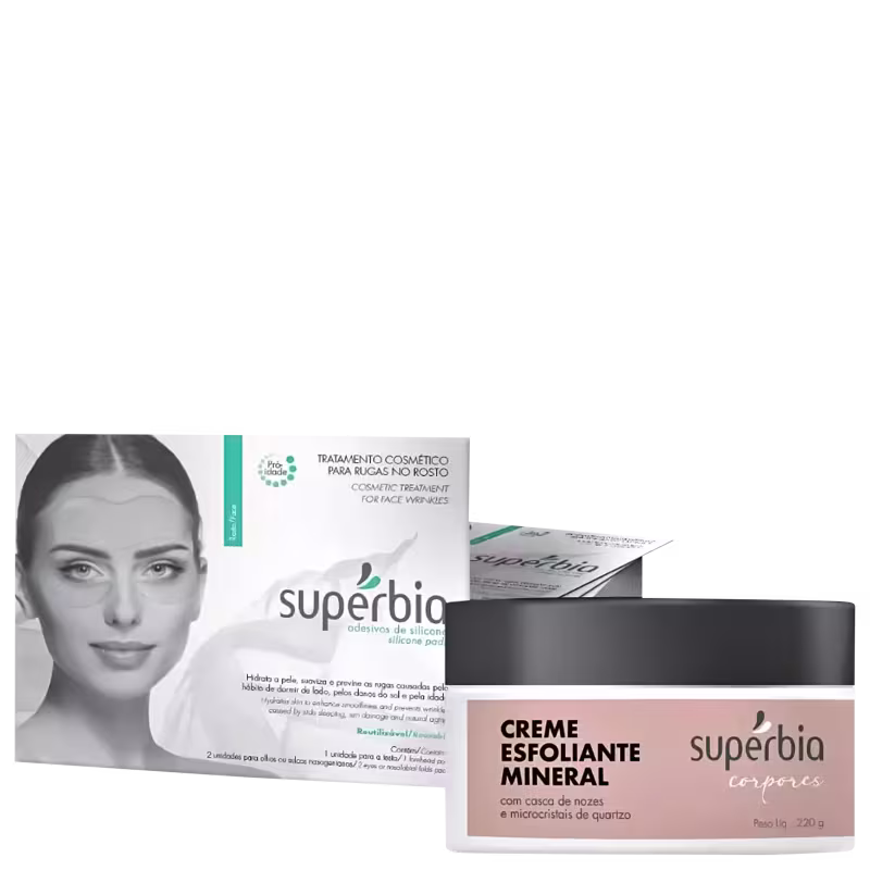 Kit Supérbia Adesivo Antissinais Rosto e Creme Esfoliante (2 Produtos)