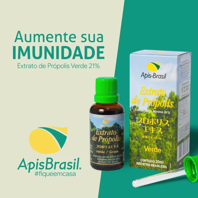Apis Brasil Verde 21% - Extrato de Própolis 30ml