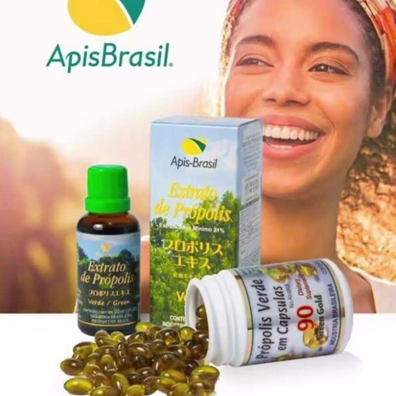 Apis-Brasil Própolis Verde Green Gold - Suplemento Alimentar (90 Cápsulas)