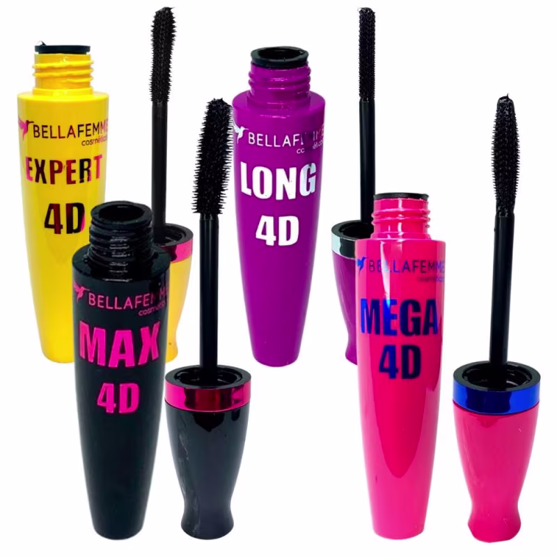 Rímel Máscara para Cílios 4D Bella Femme Efeito:Alongador