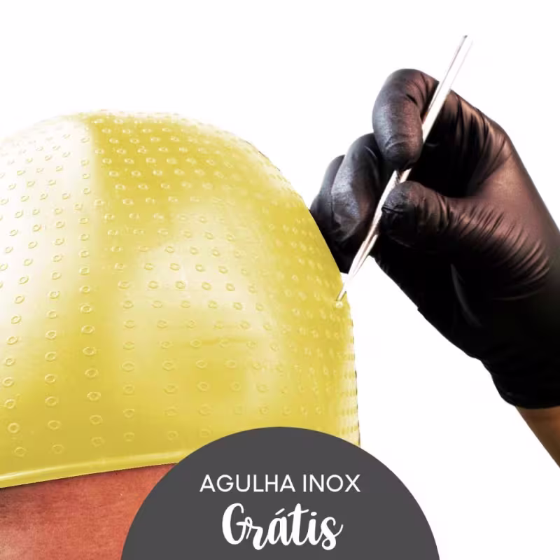 Touca para Mechas Ilumina 2300 Furos - Dourada - Sos Beleza Brasileira