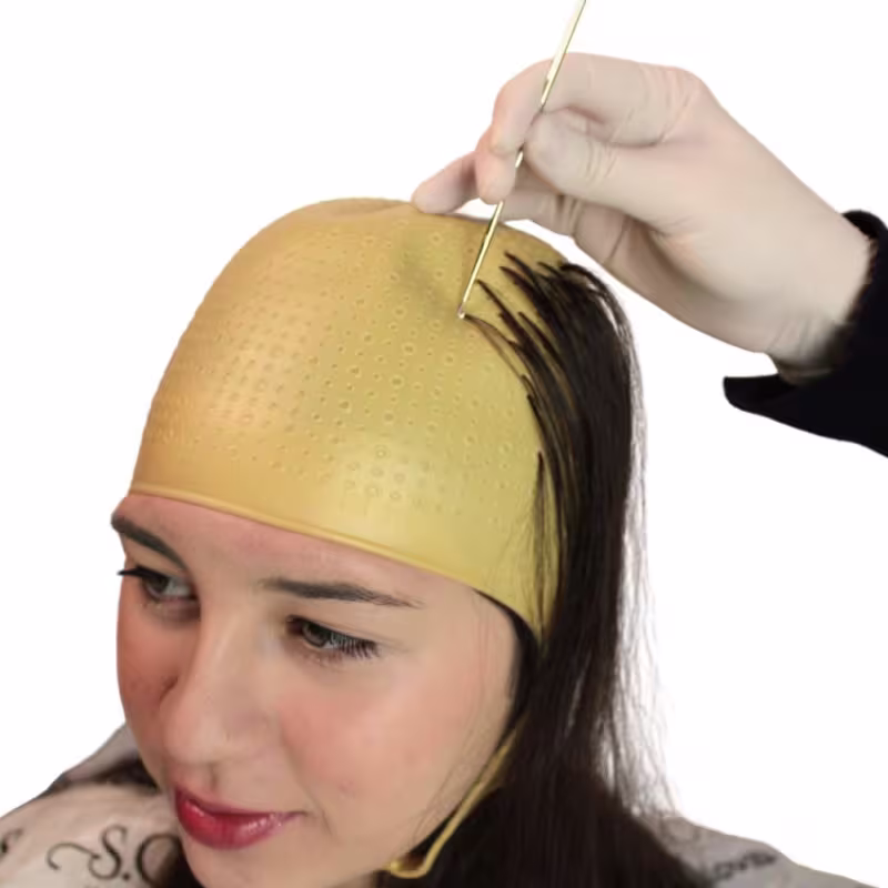 Touca para Mechas Ilumina 2300 Furos - Dourada - Sos Beleza Brasileira