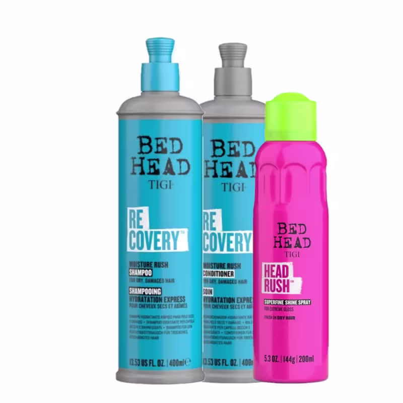 Kit TIGI Bed Head Recovery Head Rush Trio Care, 3 produtos.