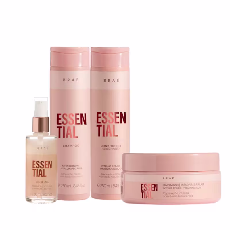 Kit Essential - Shampoo, Condicionador, Máscara 200g e Fluído 60ml