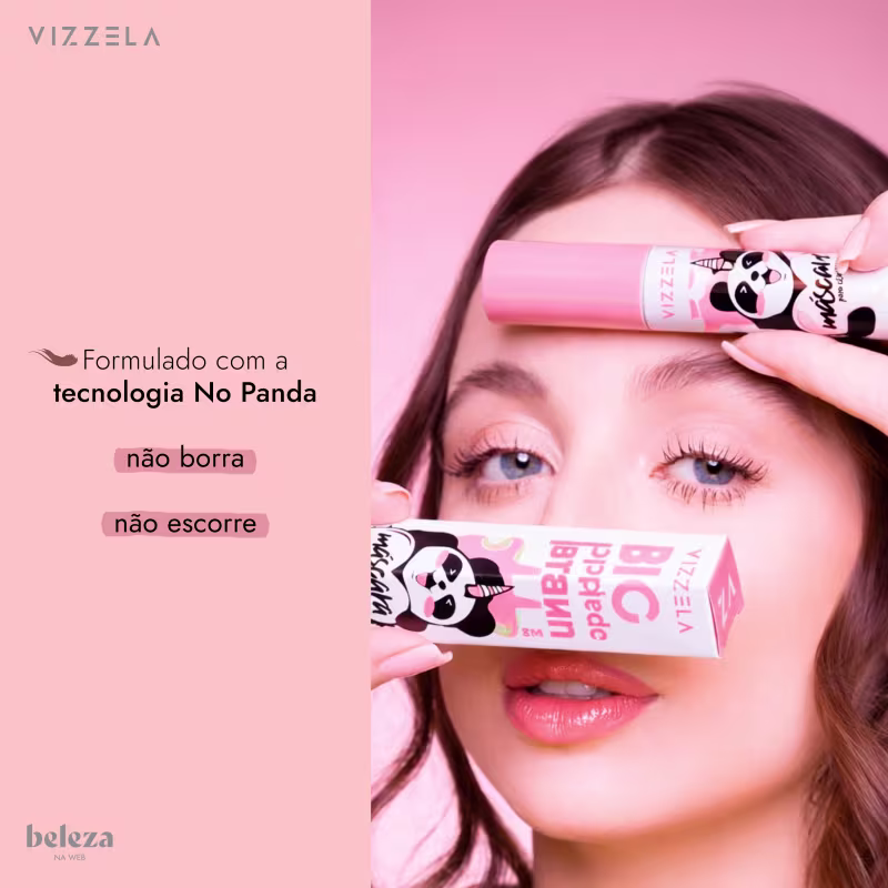Formulado com a tecnologia No Panda, não borra, não escorre, Vizzela.