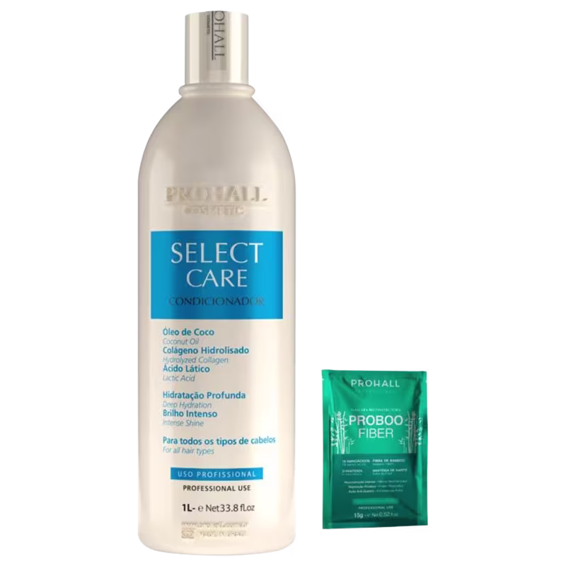 Kit Prohall Cosmetic Select Care Condicionador + Amostra Proboo Fiber (2 Produtos)