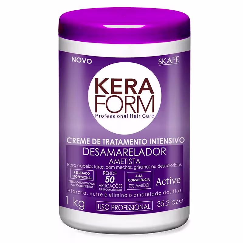 Skafe Keraform Creme de Tratamento Intensivo Desamarelador Ametista 1kg