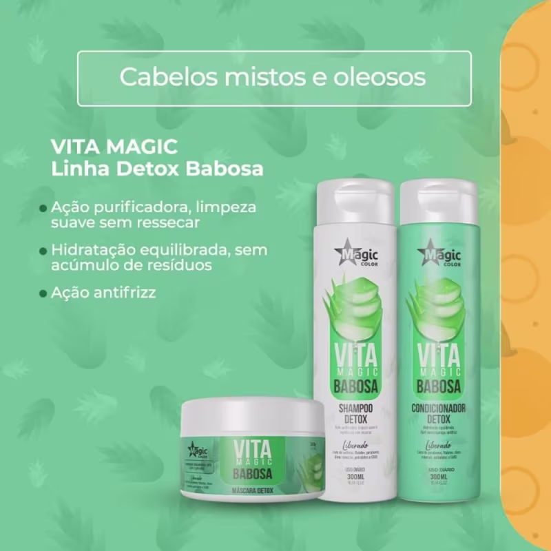 Magic Color Kit Vita Magic Babosa Linha Detox 3 Produtos