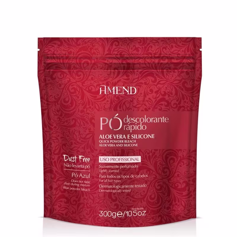 Kit Amend Aloe Vera e Silicone Color Intensy - Pó Descolorante 300g + Água Oxigenada 30 Volumes 950ml