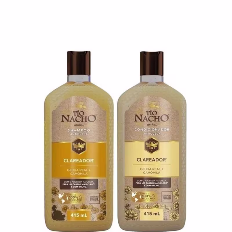 Tio Nacho Kit Clareador Shampoo e Condicionador Antiqueda 2x415ml