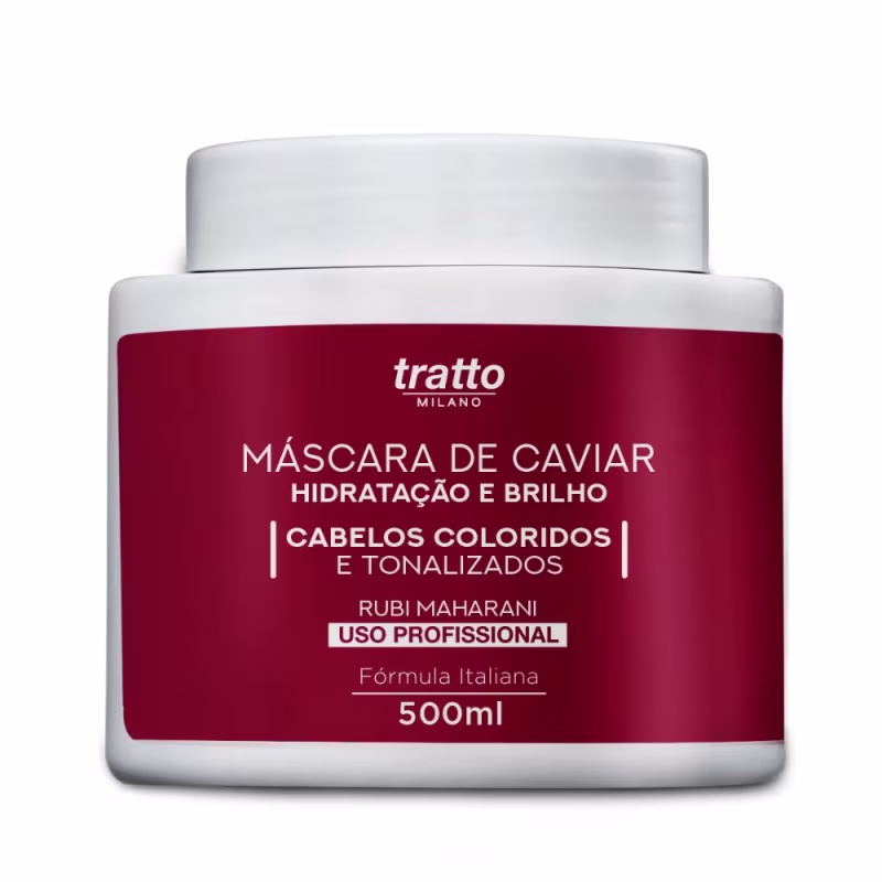 Máscara Hidratante Cabelos Coloridos Caviar Ultra Brilho Rubi 500g