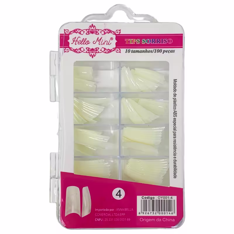 Unhas Postiças Bailarina Com 100 Tips Hello Mini OY001-4