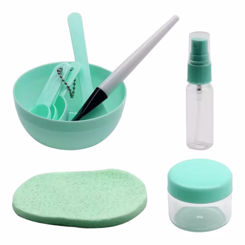 Kit 10 peças para Aplicação Máscara Porcelana + Bacia + Espátula + Pincel