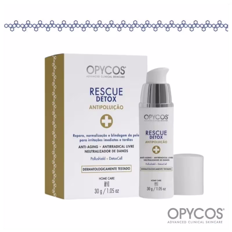 Opycos Rescue Detox antipoluição e antirradicais livres 30g