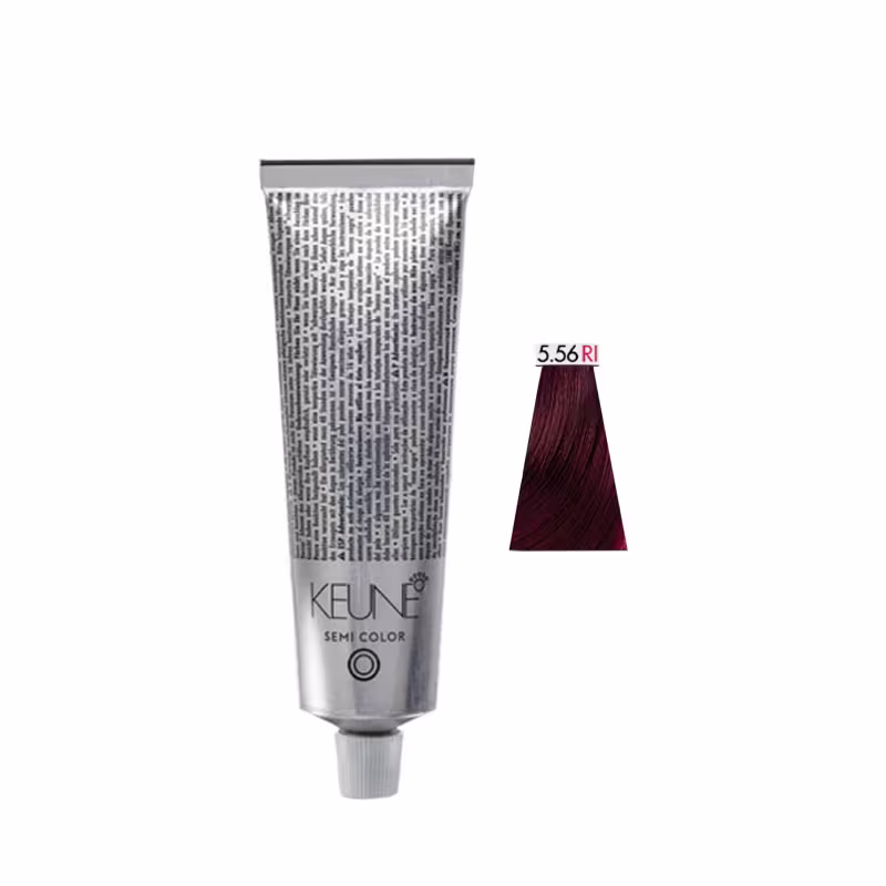 Keune Semi Color Red Infinity 5.56 RI Castanho Claro Mogno - Coloração Semipermanente 60ml