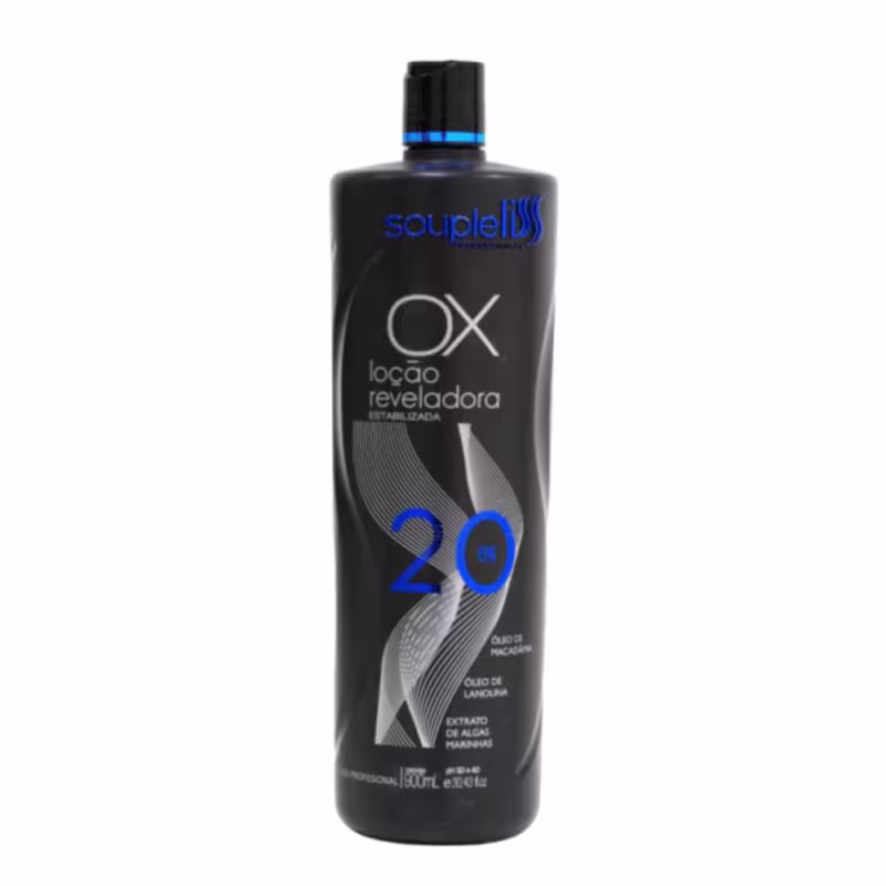 Kit Pó Descolorante Blue E Ox 20 Vol. Loção Reveladora Soupleliss