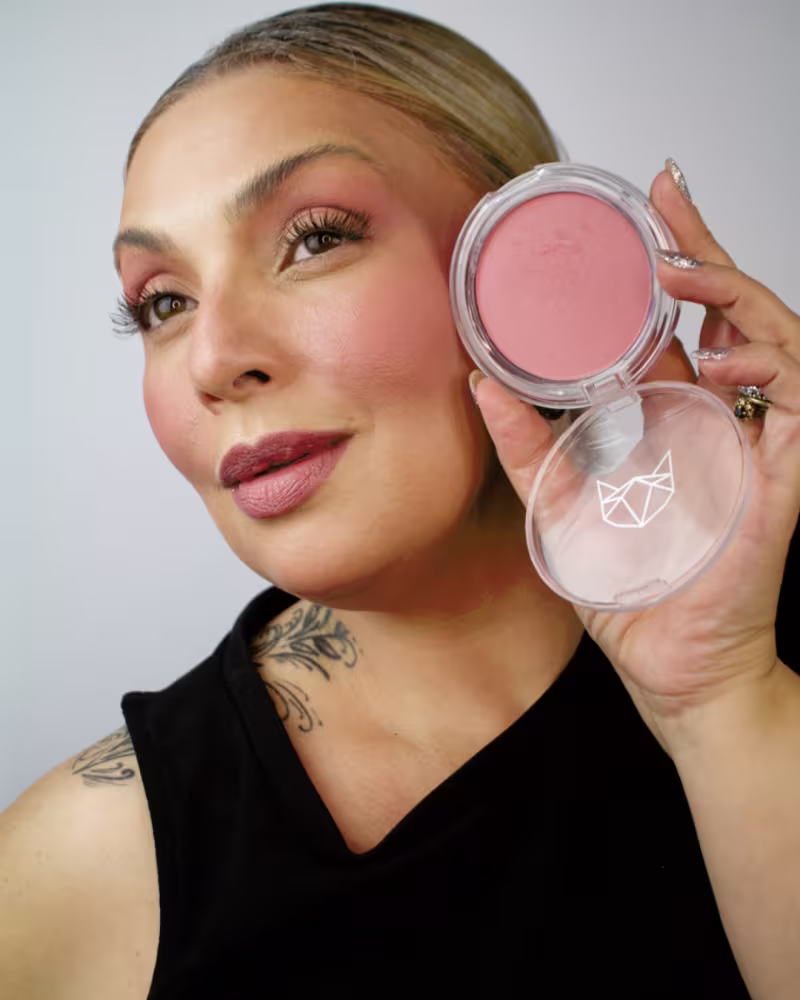 Chic! Blush Compacto cor Mauve 10g Fashion MiMi Collection